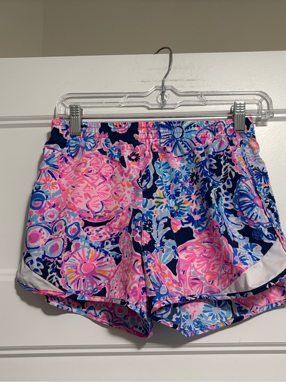 Lilly Pulitzer Pink & Blue Floral Athletic Shorts